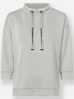 Sweatshirt mit verstellbarem Stehkragen