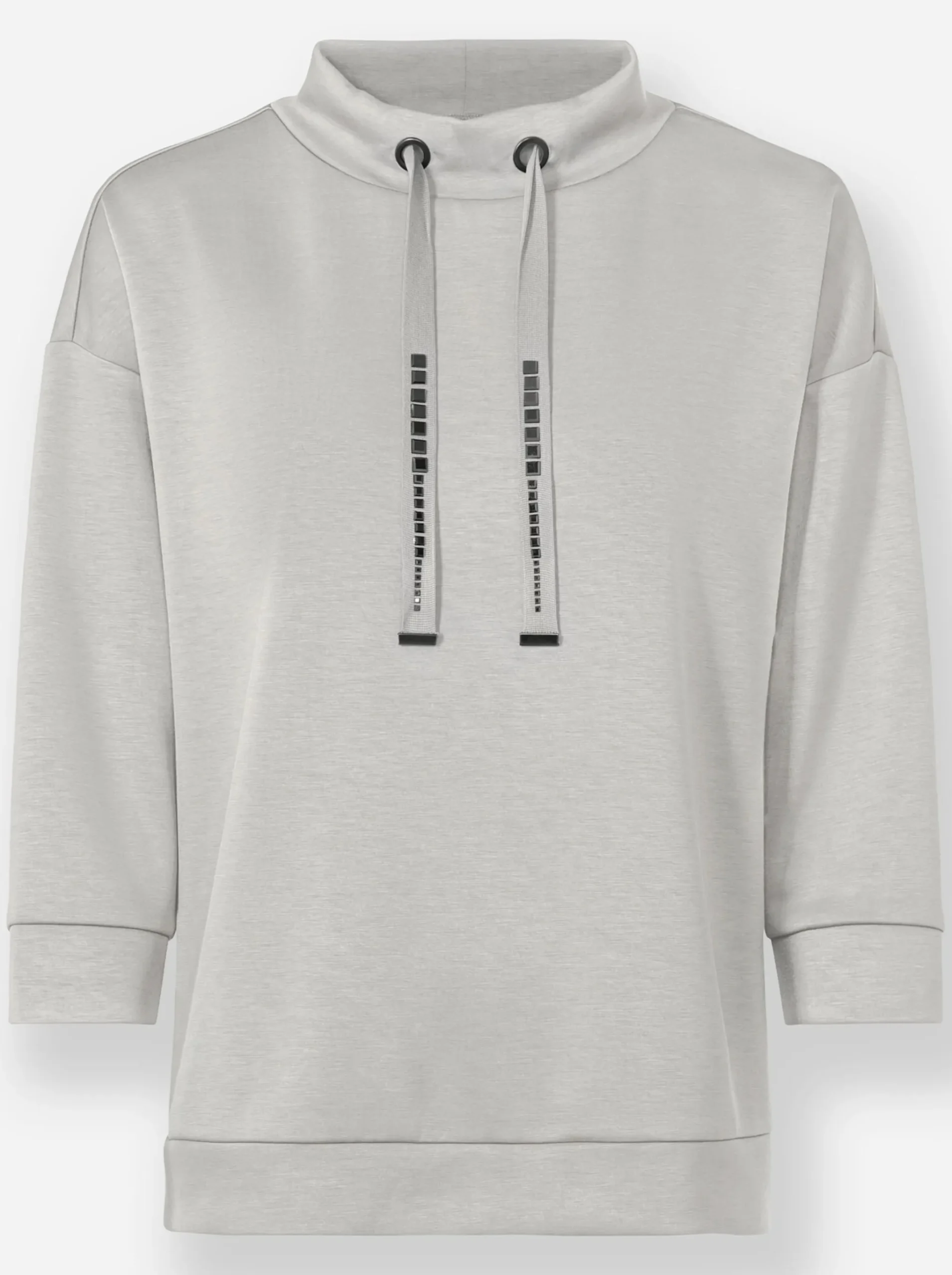 Sweatshirt mit verstellbarem Stehkragen