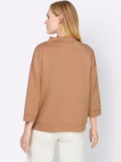Sweatshirt mit verstellbarem Stehkragen