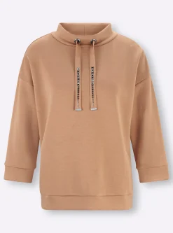 Sweatshirt mit verstellbarem Stehkragen
