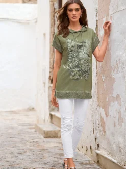 T-Shirt im Oil-dyed-Stil