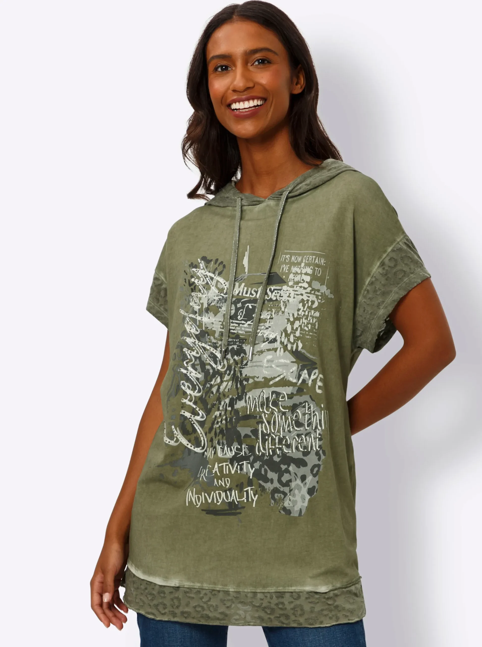 T-Shirt im Oil-dyed-Stil
