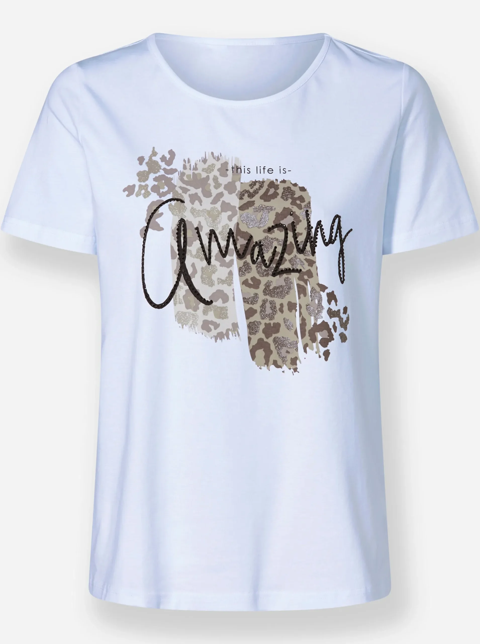 T-Shirt Mit Glitzersteinchen