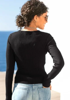 V-Ausschnitt-Pullover