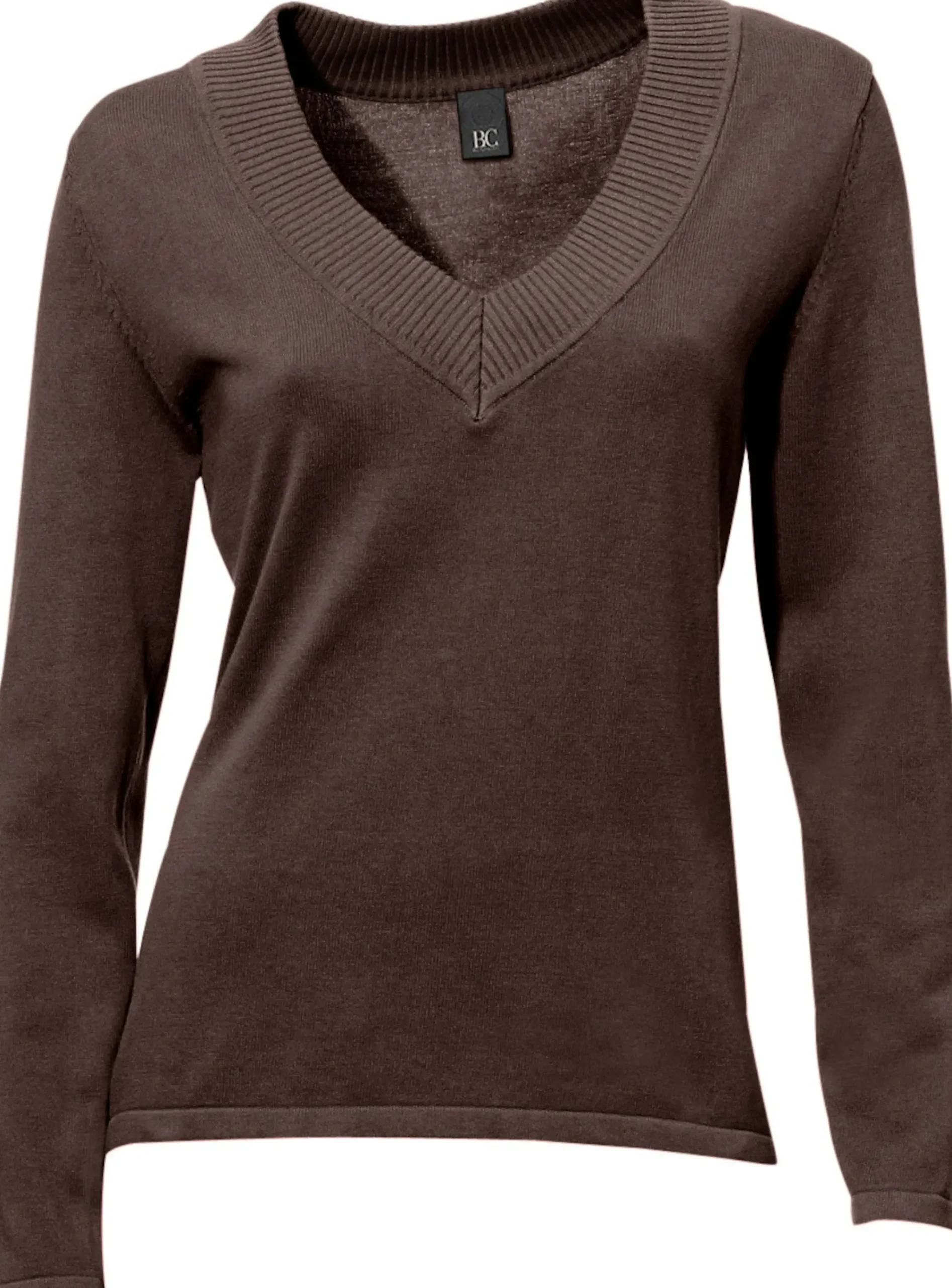 V-Ausschnitt-Pullover aus reiner Baumwolle