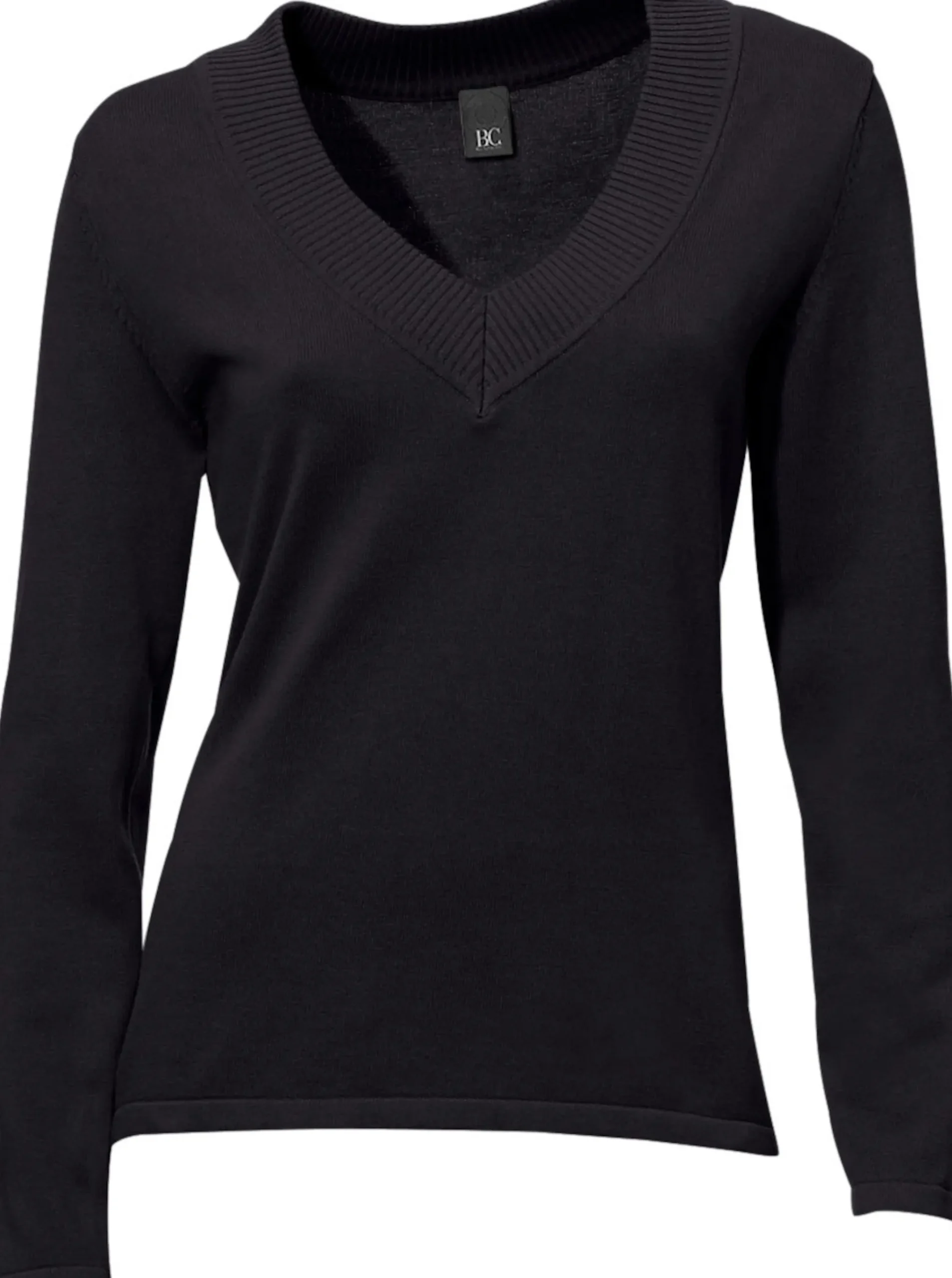 V-Ausschnitt-Pullover aus reiner Baumwolle