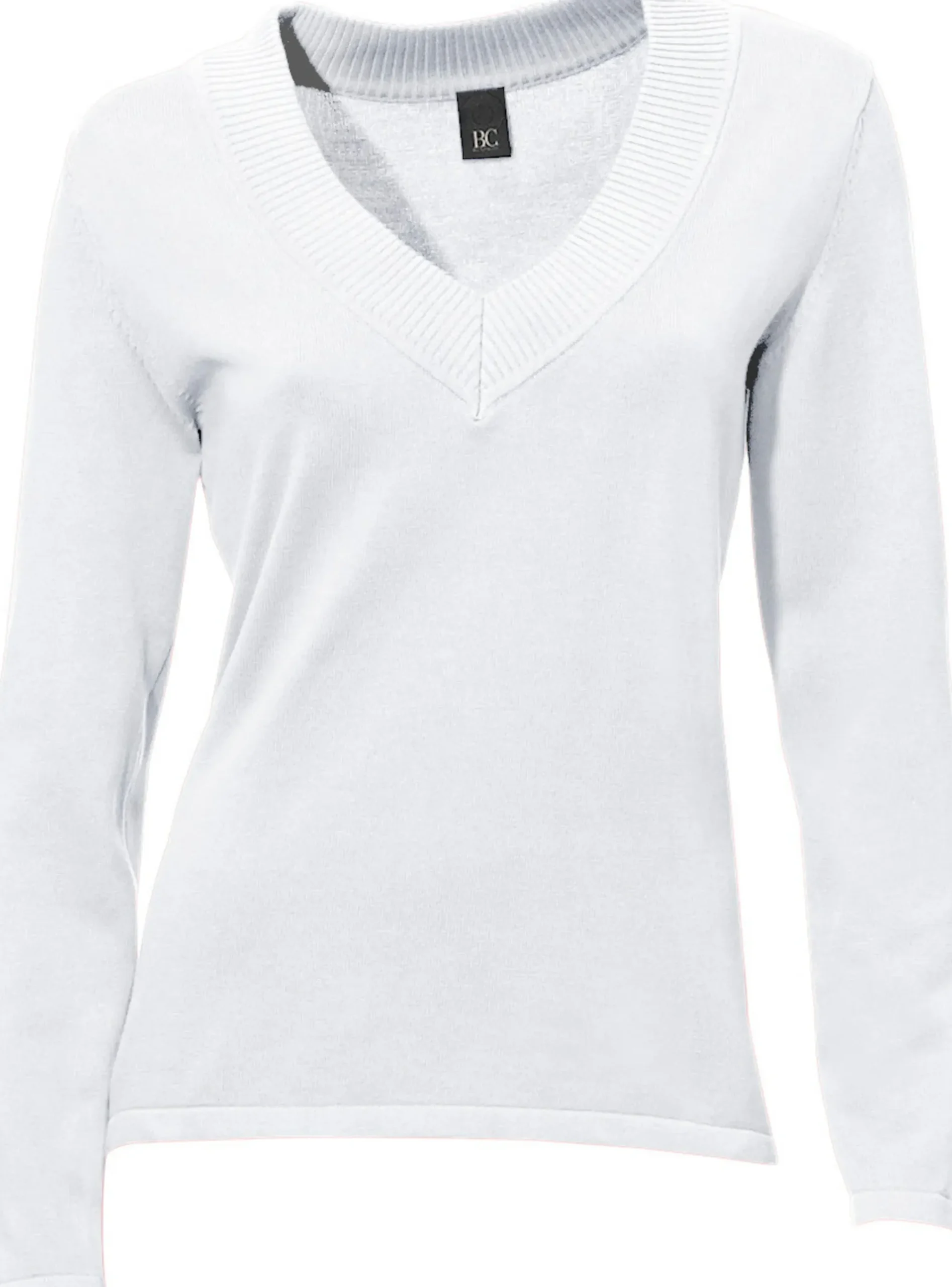 V-Ausschnitt-Pullover aus reiner Baumwolle