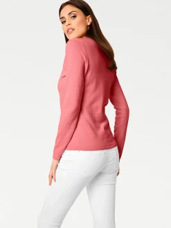 V-Ausschnitt-Pullover aus reiner Baumwolle