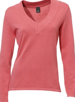 V-Ausschnitt-Pullover aus reiner Baumwolle