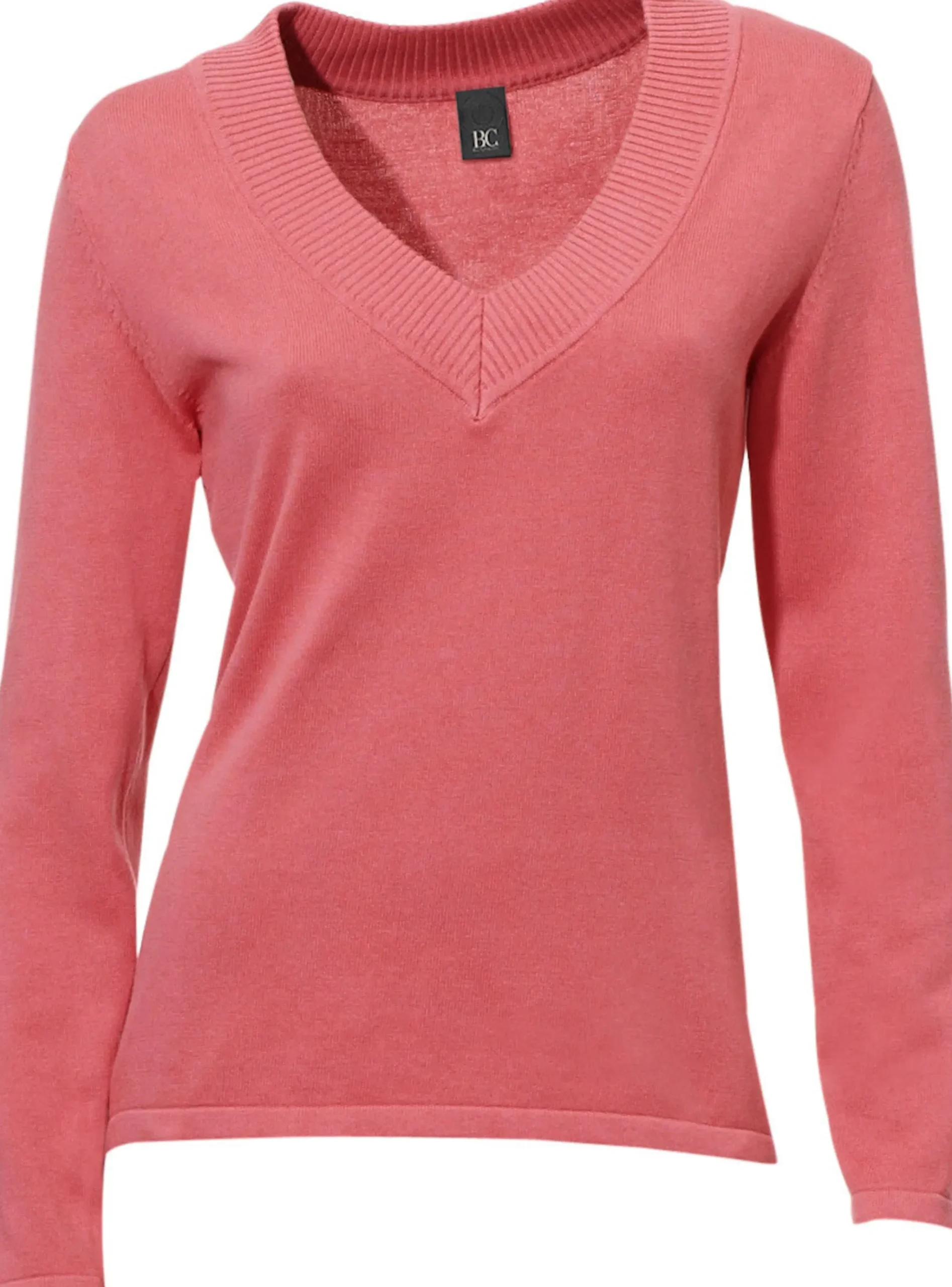 V-Ausschnitt-Pullover aus reiner Baumwolle