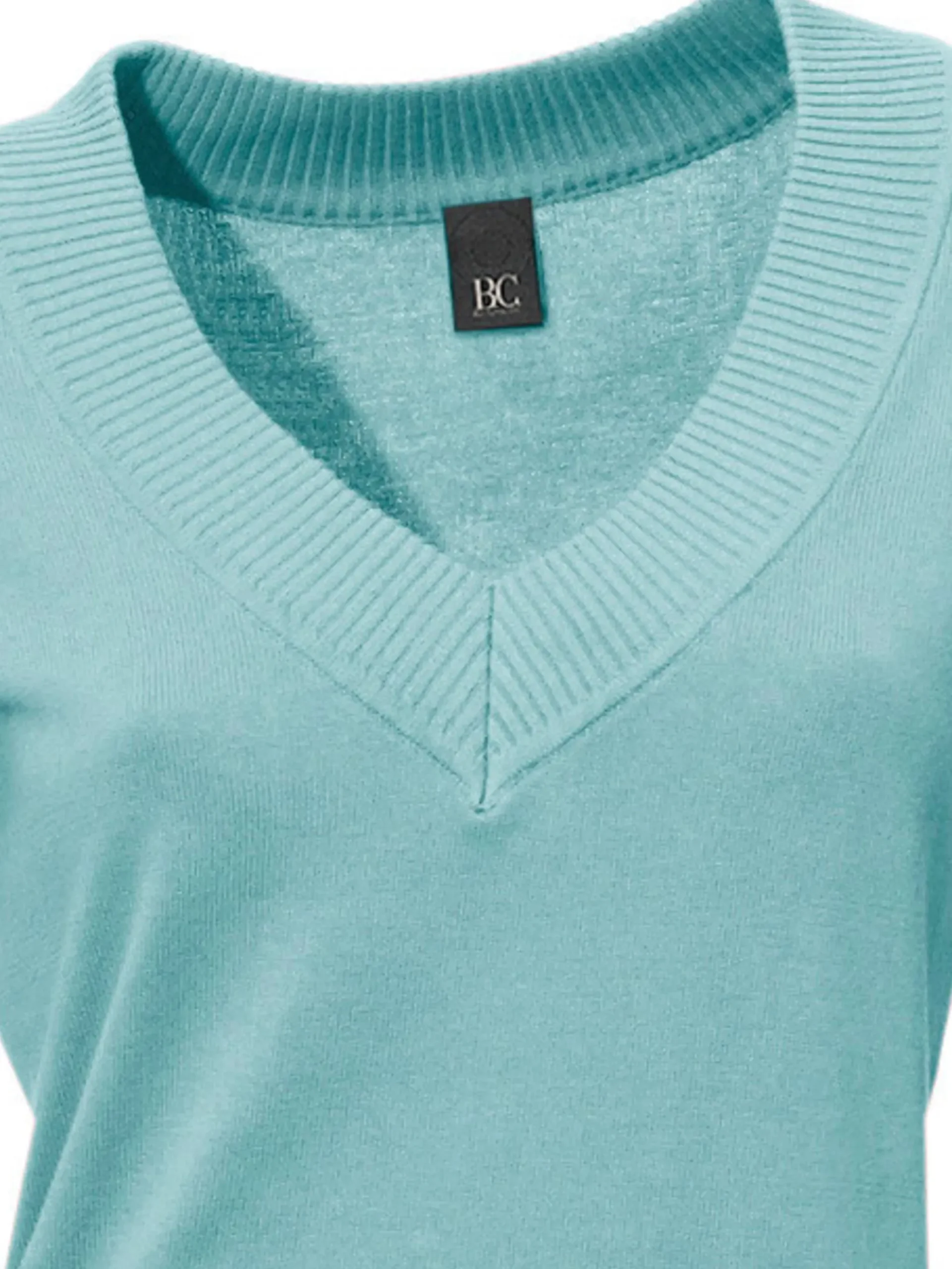 V-Ausschnitt-Pullover aus reiner Baumwolle