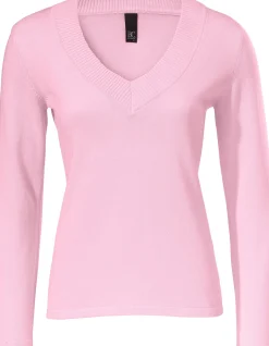 V-Ausschnitt-Pullover aus reiner Baumwolle