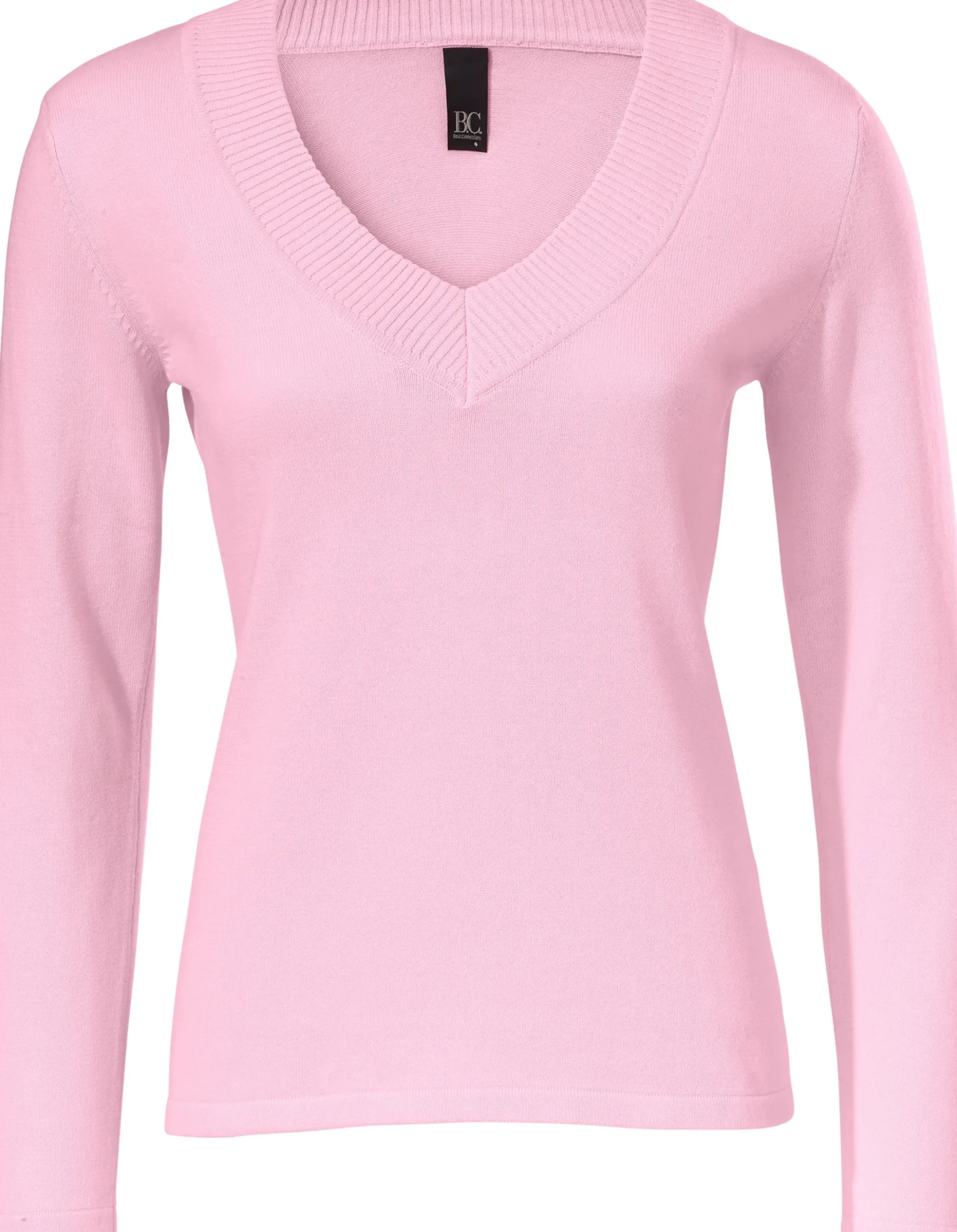 V-Ausschnitt-Pullover aus reiner Baumwolle