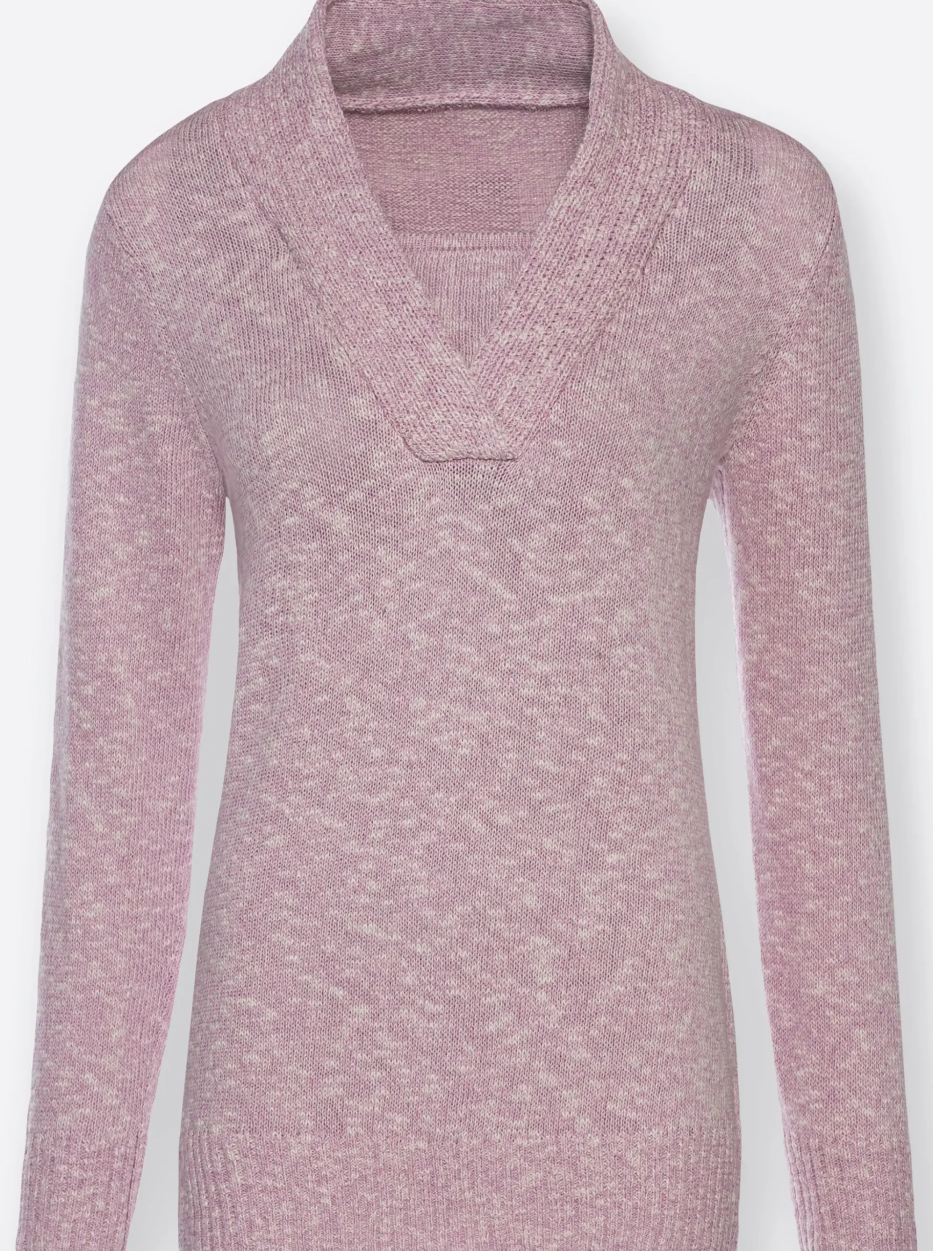 V-Ausschnitt-Pullover in 2-in-1-Optik