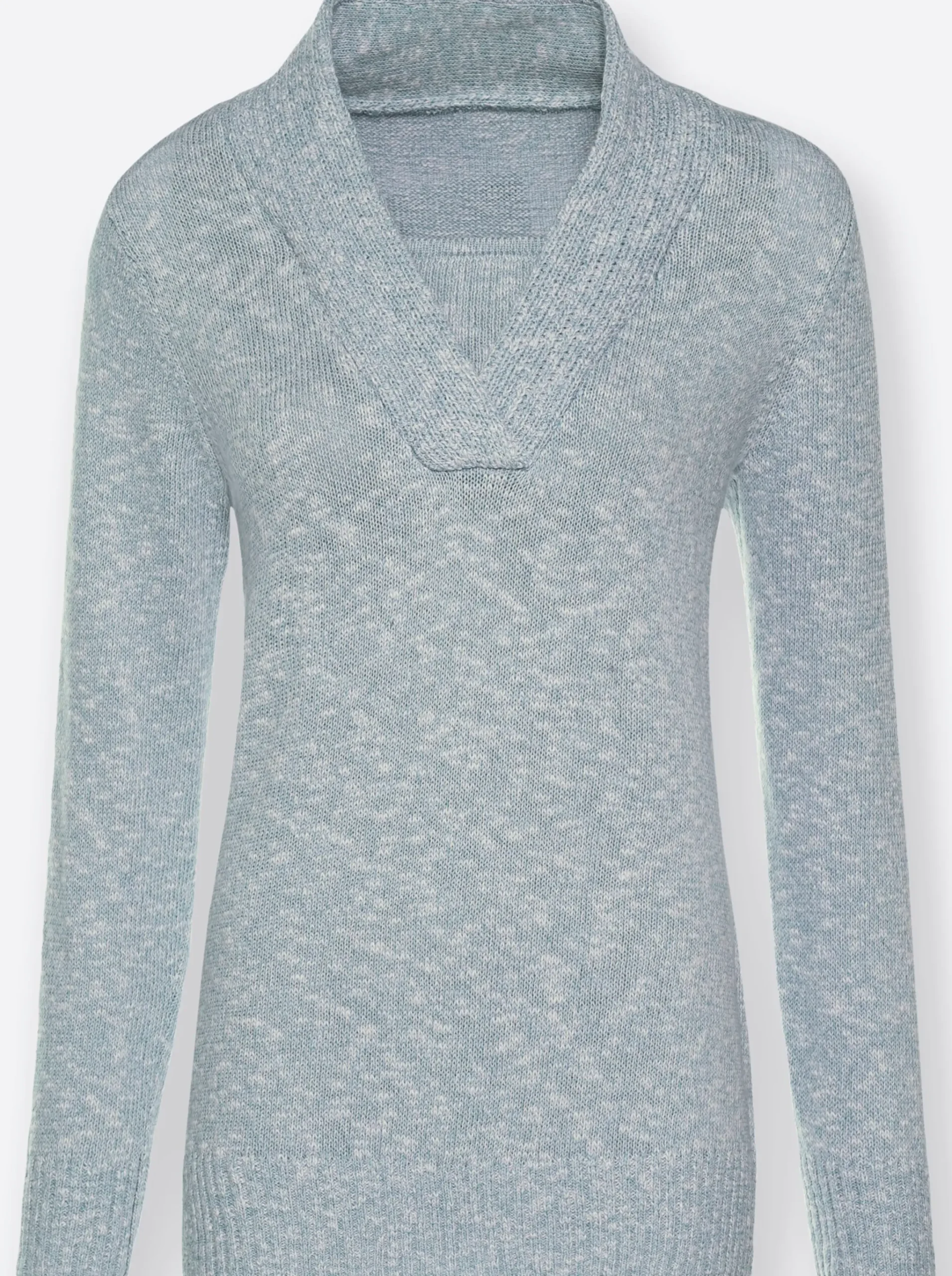 V-Ausschnitt-Pullover in 2-in-1-Optik