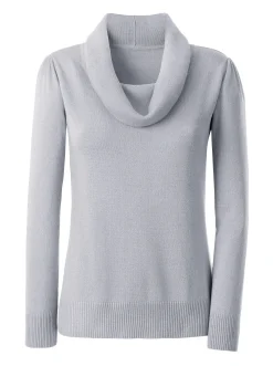 Wasserfallpullover im Baumwoll-Viskose-Mix