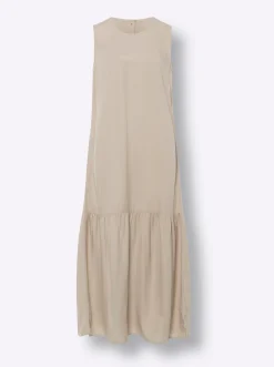 Webkleid mit Leinen-Anteil