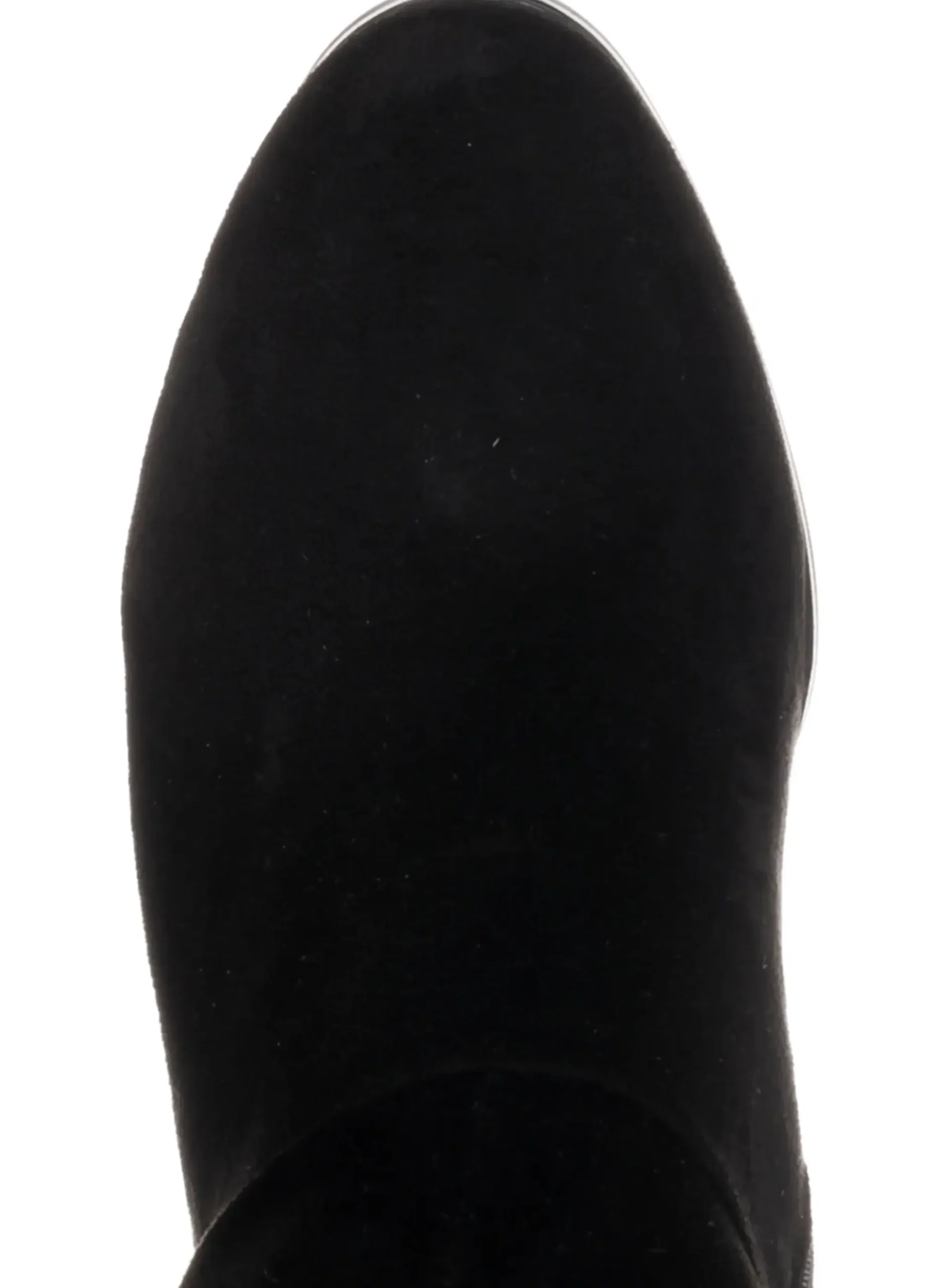 Weitschaftstiefel aus Velours-Lederimitat