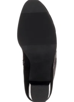 Weitschaftstiefel aus Velours-Lederimitat
