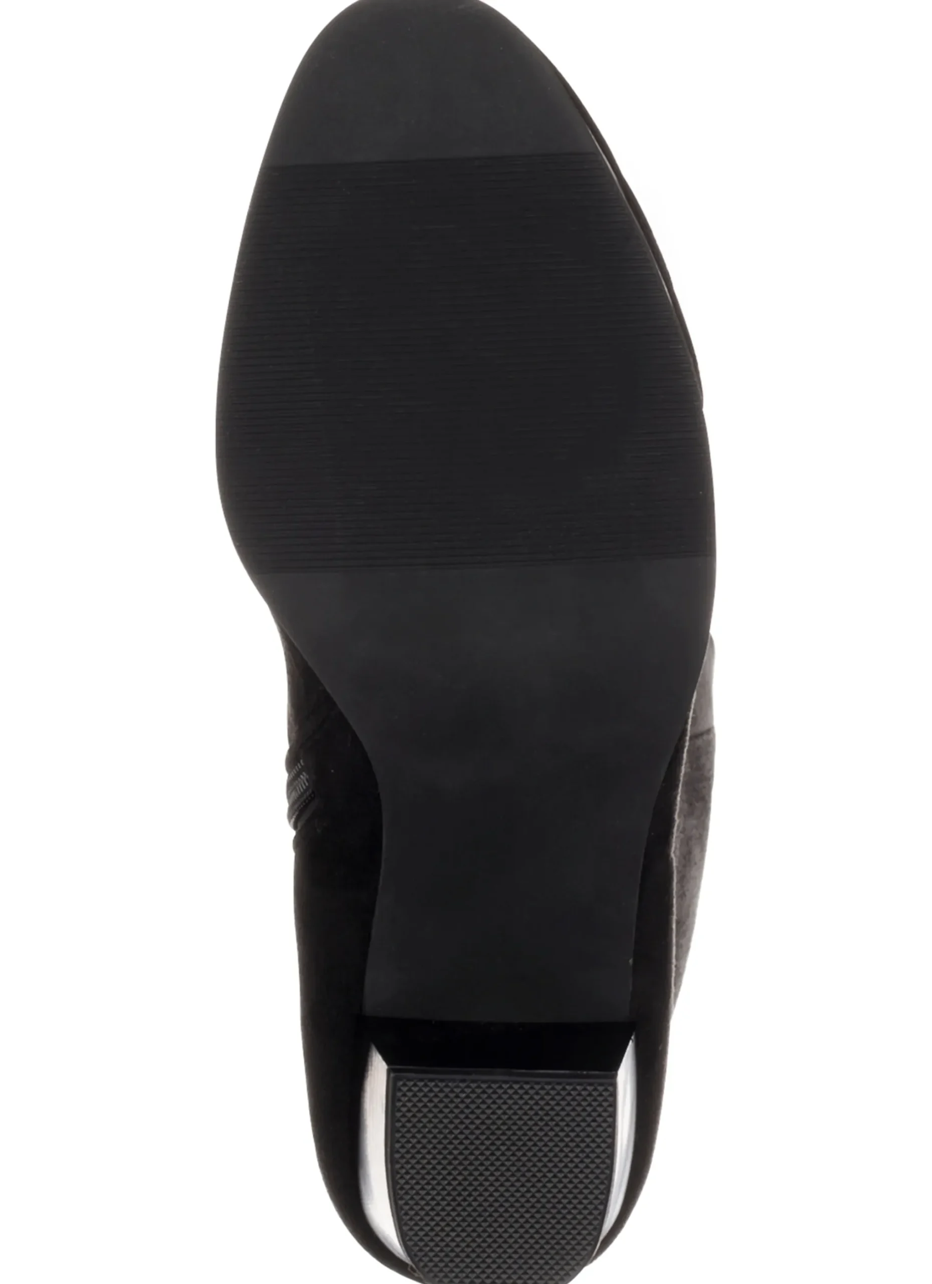 Weitschaftstiefel aus Velours-Lederimitat