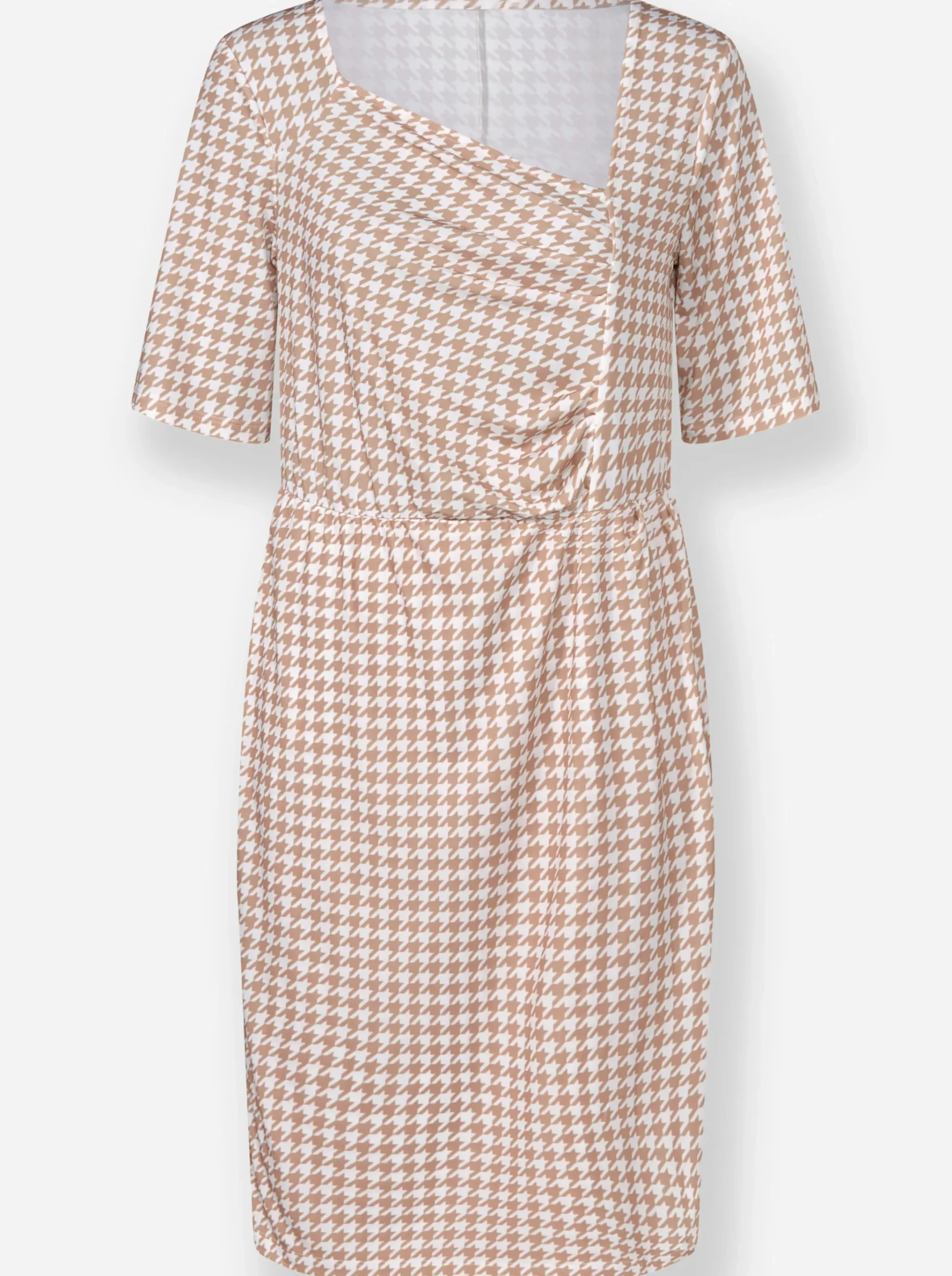 Wickelkleid mit Pepita-Muster